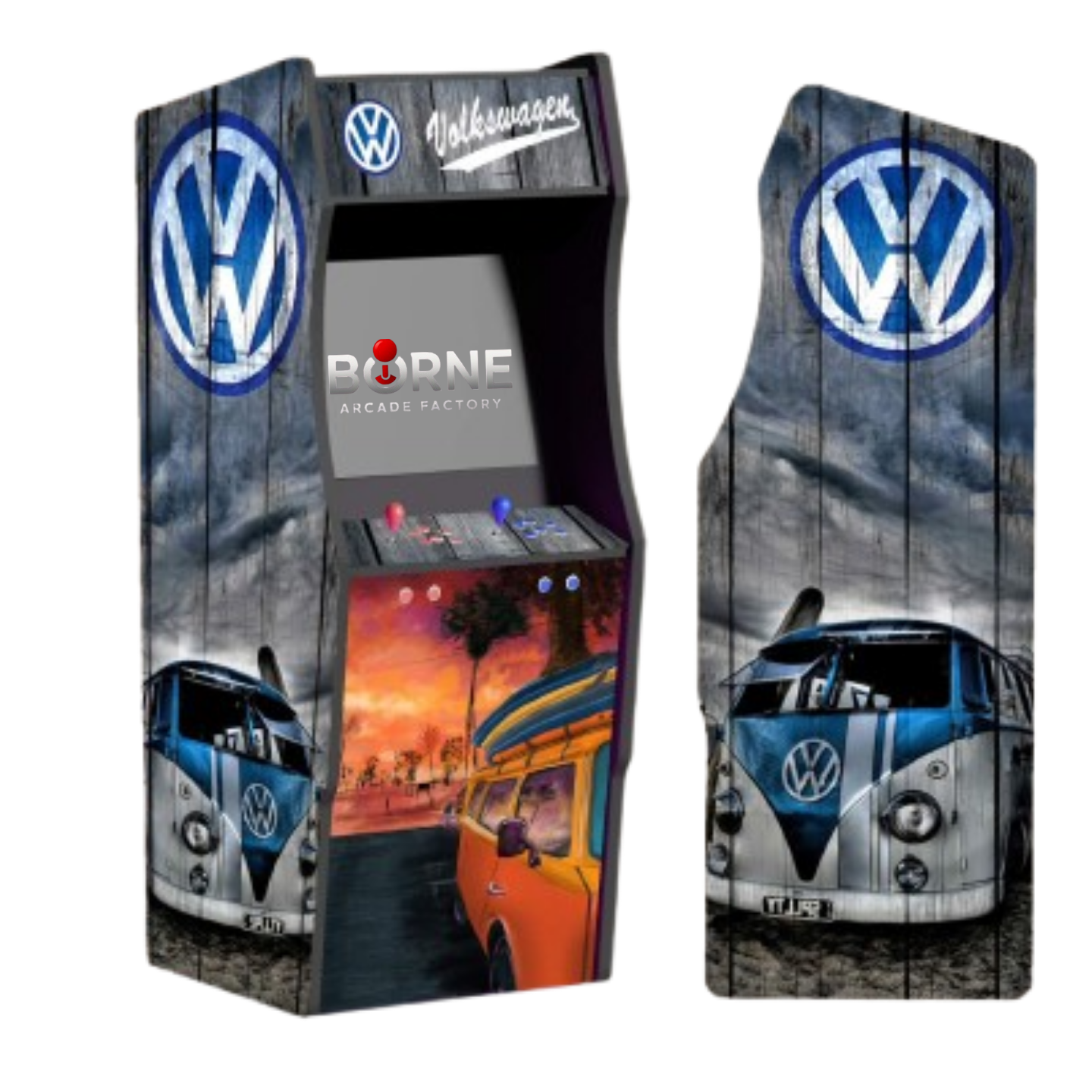 Borne Arcade VOLKSWAGEN Édition – 10 000 Jeux Rétro Inclus