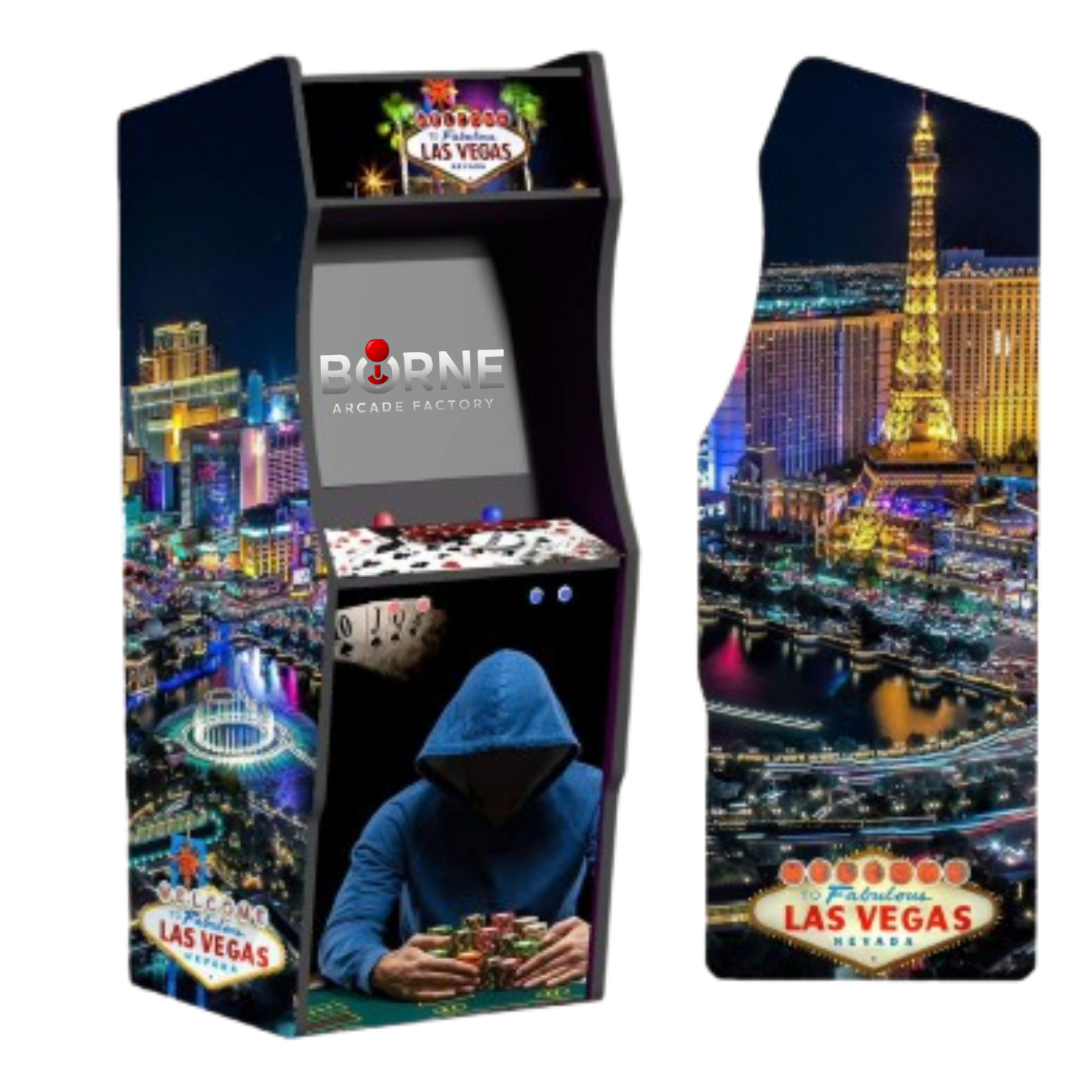 Borne Arcade Poker Las Vegas Édition – 10 000 Jeux Rétro Inclus