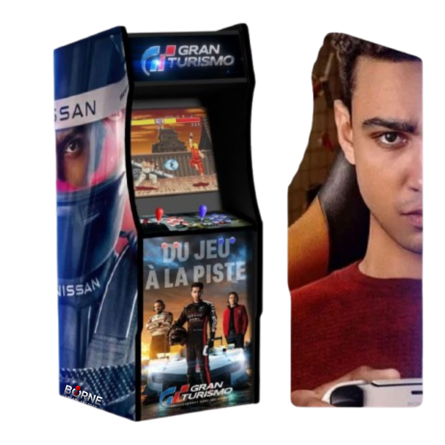Borne Arcade GRAN TURISMO Édition – 10 000 Jeux Rétro Inclus