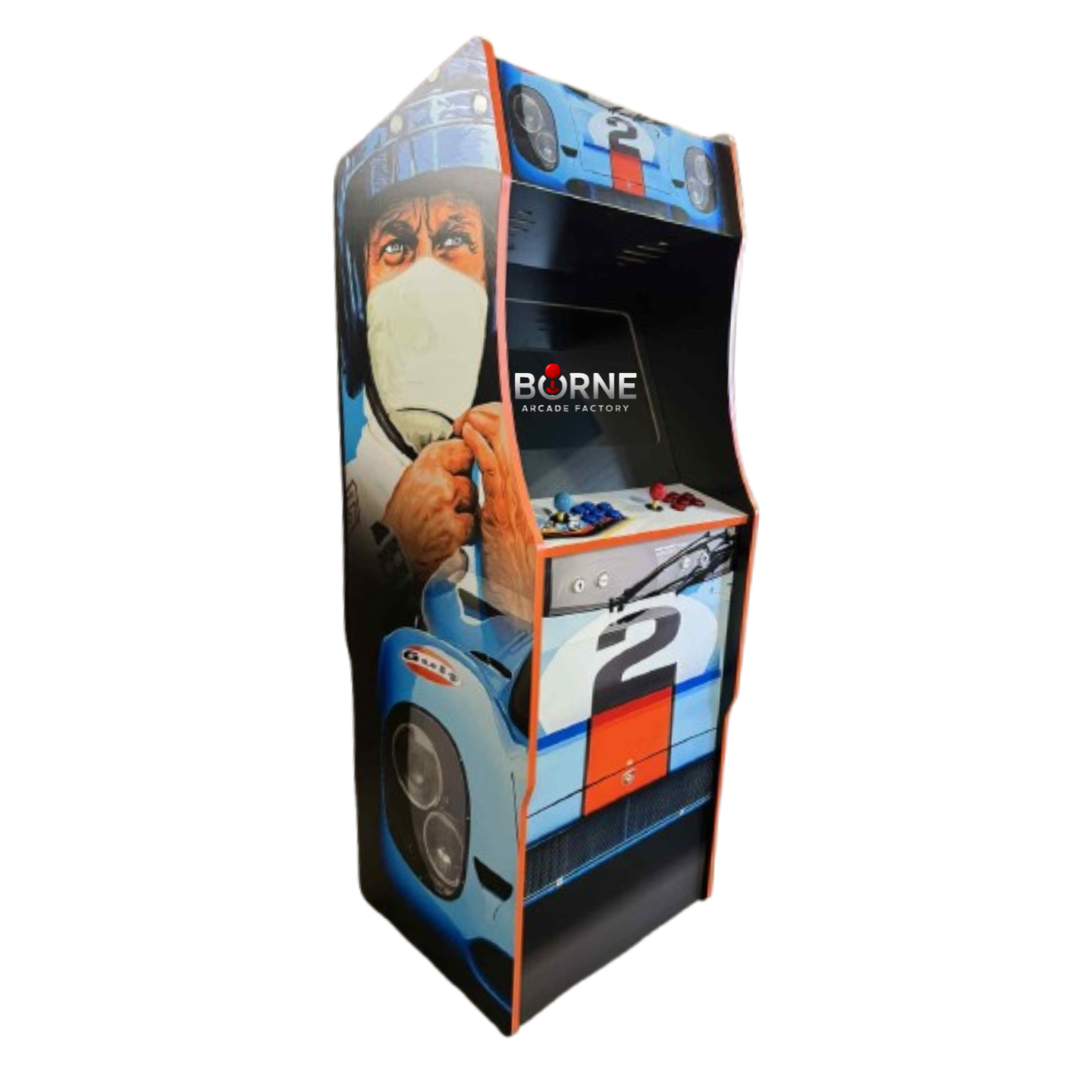 Borne Arcade Racing Vintage Édition – 10 000 Jeux Rétro Inclus