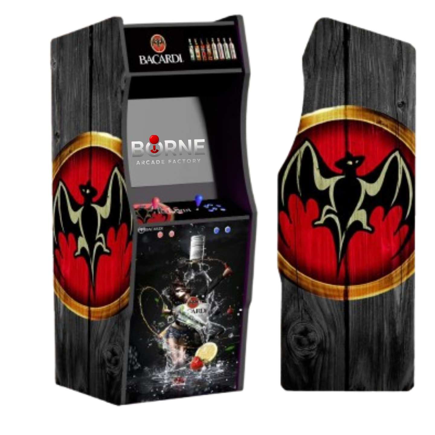 Borne Arcade BACARDI Édition – 10 000 Jeux Rétro Inclus