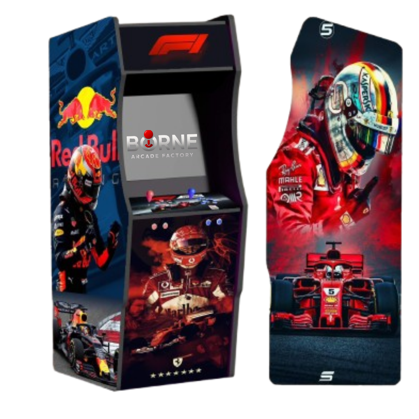 Borne Arcade F1 Red Bull Bobble Édition – 10 000 Jeux Rétro Inclus