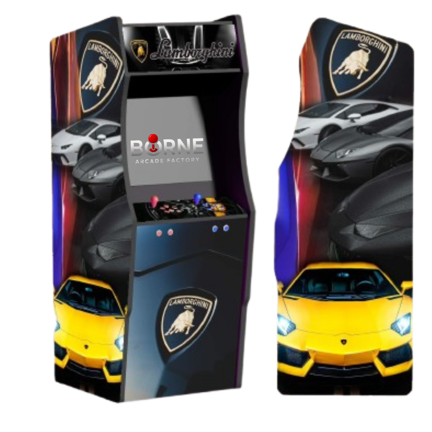 Borne Arcade Lamborghini Édition – 10 000 Jeux Rétro Inclus