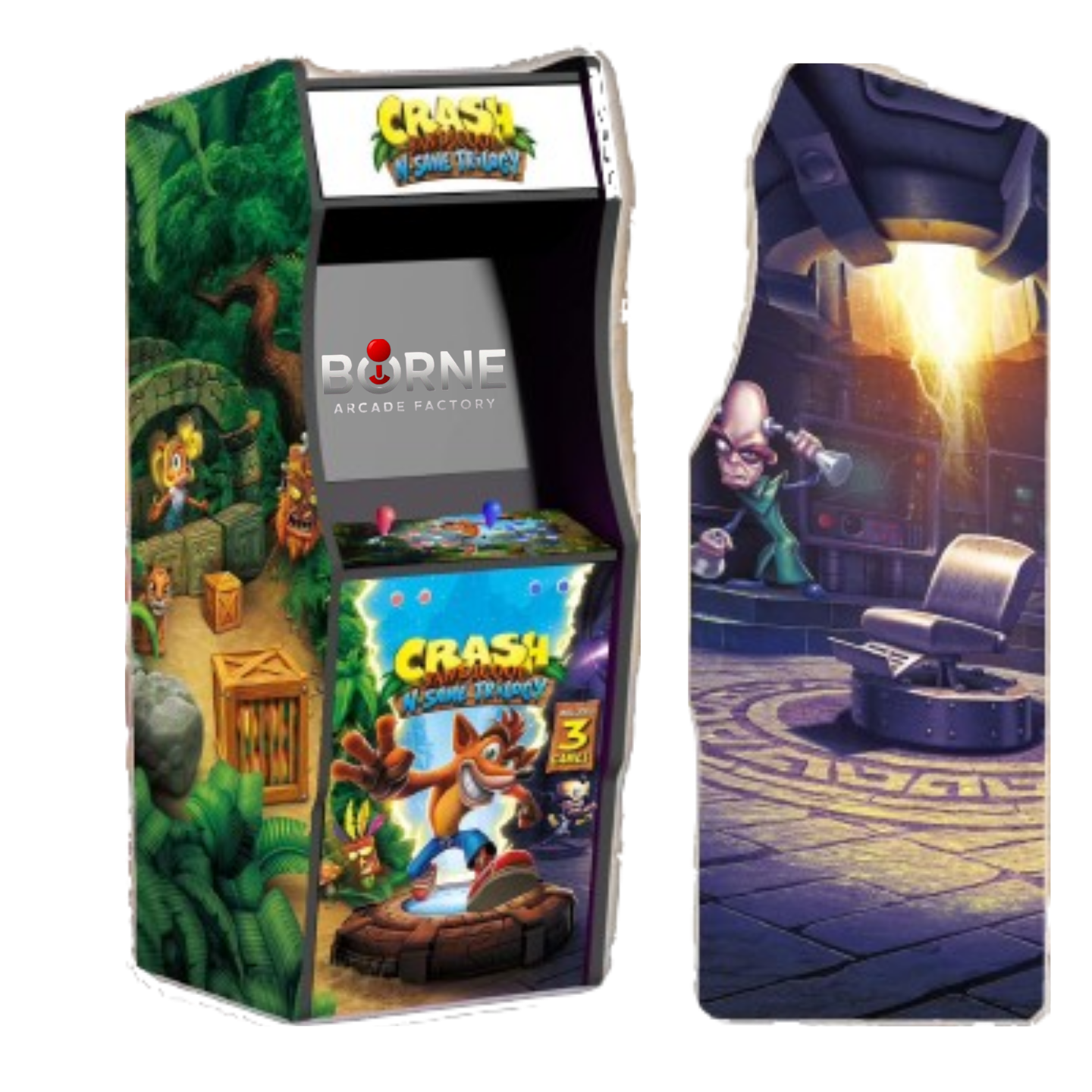 Borne Arcade Crash Bandicoot Édition – 10 000 Jeux Rétro Inclus